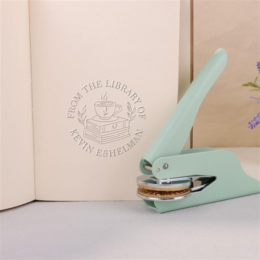 Personalized Book Embosser | Custom Ex Libris Library Stamp | From the Library of | Book Lover Gift - Etsy