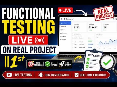 functional testing live video on real project || 1 st