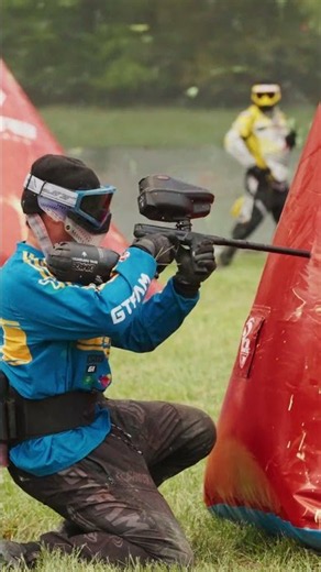 Absolutely DUG IN and STUCK! #sports #paintball