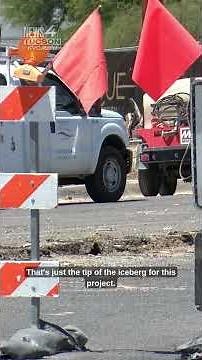 Grant Road construction underway between I-10 and Flowing Wells