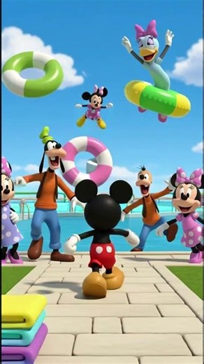 Mickey Mouse & Friends Pool Fun 💦 | Swimming Pool Adventure for Kids | Learn & Play #mickeymouse