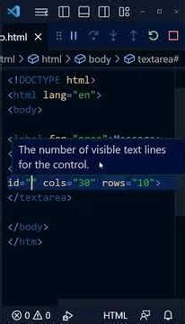 Textarea Tag in HTML #shorts #trending #html #viral #css #tutorial #tips #tricks #texvn #thetexvn