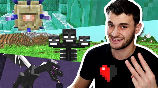 Defeating all Minecraft bosses with half a heart