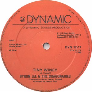 Byron Lee & The Dragonaires - Tiny Winey