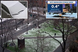 NYC gets first snow of season after breaking 50-year record