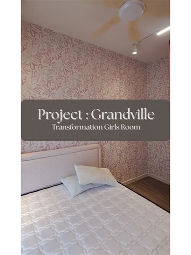 Girls Room Makeover ✨🌸 From a plain room to a beautiful and inspiring space. Designed to feel calm, cozy, and confident. #GirlsRoom #RoomMakeover #WallpaperDesign #InteriorUpgrade #fyp #fyppp #foryoupage