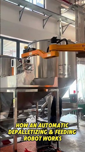How An Automatic DePalletizing &Feeding Robot Works😎 #depalletizer #automation #palletizer #robotics
