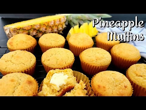 Pineapple Muffins Recipe with fresh Pineapple