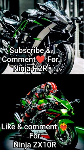 Kawasaki Ninja H2 vs ZX-10R: The Ultimate Beast! 🔥#shorts#kawasaki #zx10r #h2r