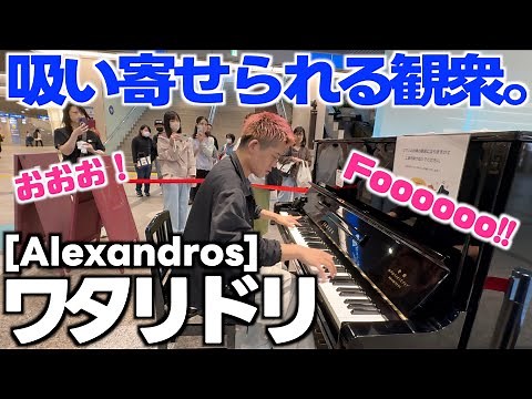 [ストリートピアノ]沸き起こる歓声!神戸で全力で｢ワタリドリ｣弾いてみた。[Alexandros]