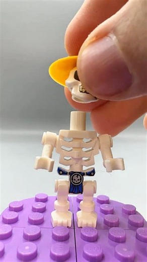 💀Let's Build a non Lego Skeleton Minifigure! #viralvideo #skeleton #lego