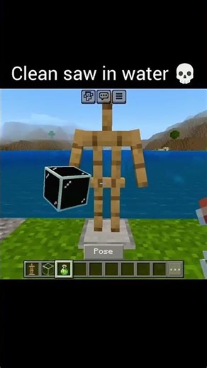 minecraft clean saw in water #minecraft #shots