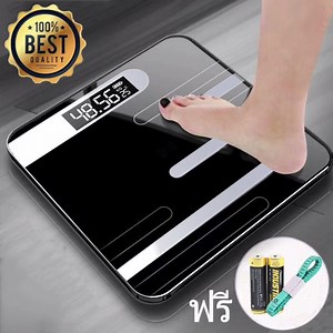 เครื่องชั่งน้ำหนักดิจิตอล 0.1-180KG แสดงอุณหภูมิ Electronic weight scale（แถมสายวัด แบตเตอรี่ฟรี） | Lazada.co.th