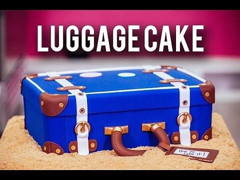 How To Make A LUGGAGE CAKE - Kick Off The New Year With Chocolate Cake & Three Types Of BUTTERCREAM