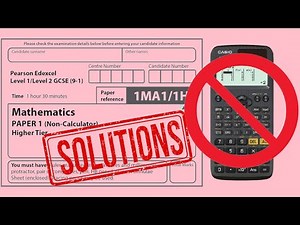 Edexcel GCSE Maths (1MA1) Higher : June 2022 Paper 1