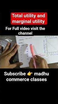 total utility and marginal utility| class11th microeconomics #shorts #ytshorts