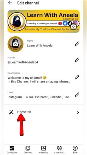 How to enable home tab on your YouTube channel #shorts #viral