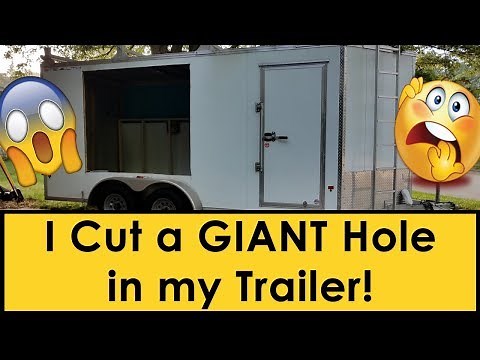 Food Truck build Part 1 Concession Window Cutout.