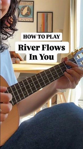 🌊 How To Play River Flows In You Fingerstyle Ukulele Tutorial #shorts