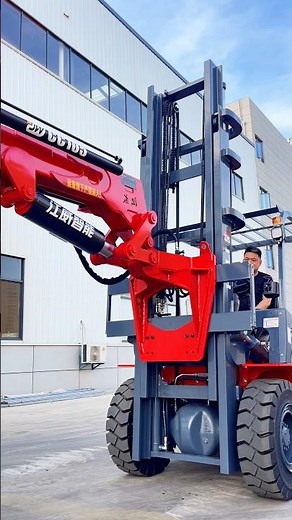 Forklift outrigger crane #construction #machinery #forklift #factory #crane