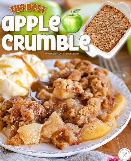 5.1K views | This easy homemade Apple  Crumble is our favorite dessert with it’s sweet, caramelized apple filling and crumbly topping - most definitely a crowd pleaser and perfect for the Holiays! Recipe  | Easy Recipes | Facebook