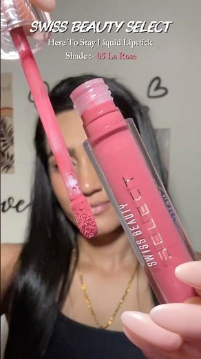 Swiss Beauty Here To Stay Lipstick 💄 Shade LA ROSE | Kiss Proof & Long Lasting Test 💋