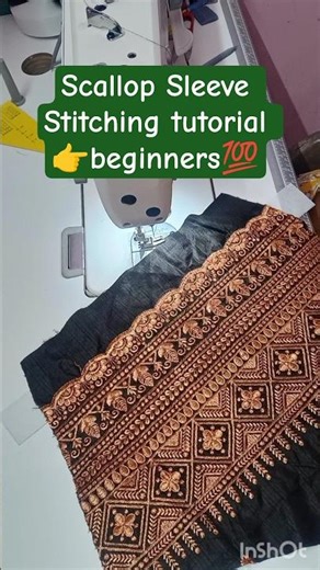 Scallop Sleeve design in tamil #scallop #sleevesdesign #stitching #shorts
