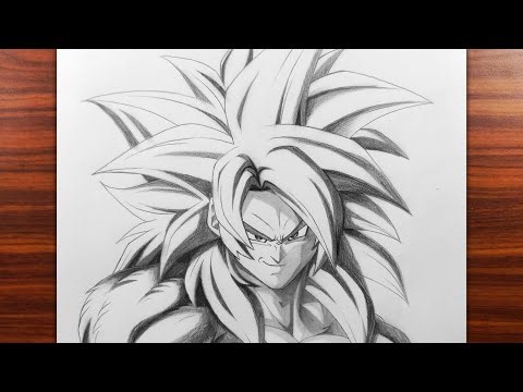 SSJ4 Goku Drawing Step by Step | Dragon Ball Fans Must Watch 🔥