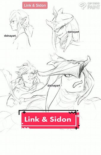Link & Sidon 💜 #breathofthewild #thelegendofzelda #link #sidon #sidlink #zelda #botw #botwlink #tloz #tlozbotw #digitalart #fanart #inspiration #sketch #sketches #wip #workinprogress #draw #drawing #artist #artistsoftiktok #art #illustration #csp #cintiq #wacom