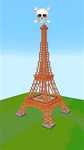 Minecraft Eiffel Tower Build Battle Noob vs Pro vs Hacker vs God #minecraft #shorts