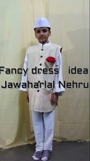 best fancy dress ideas for kids Jawaharlal Nehru with speech