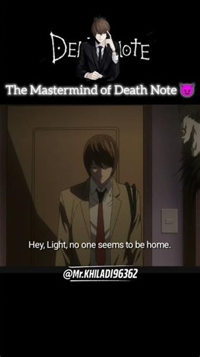 THE ONLY MASTERMIND OF DEATH NOTE 😈 #animeedit #anime #deathnote #viralvidio
