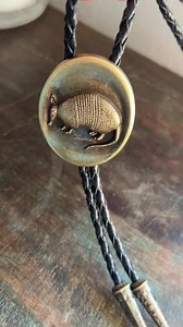 Armadillo Bolo Tie : Western Cowboy Leather Necklace - Handmade - Etsy