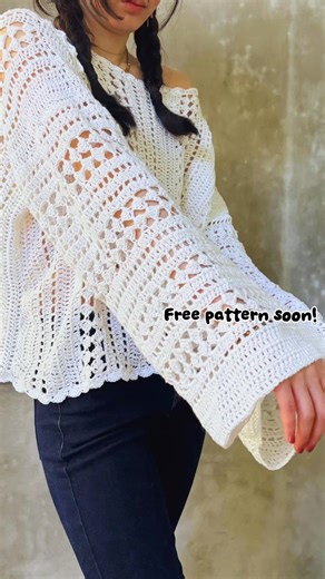 Free Crochet Top Pattern Soon | Dreamy Flowy Boho Lace Top Tutorial - Easy & Fast to Crochet