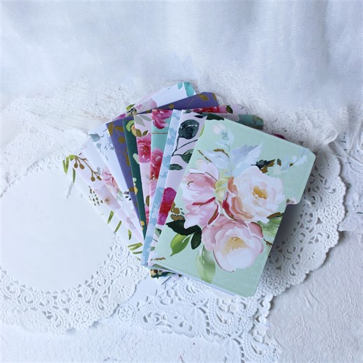 Mini Colorful File Folders - Scrapbook & Junk Journal Supply - Set of 12 - Etsy