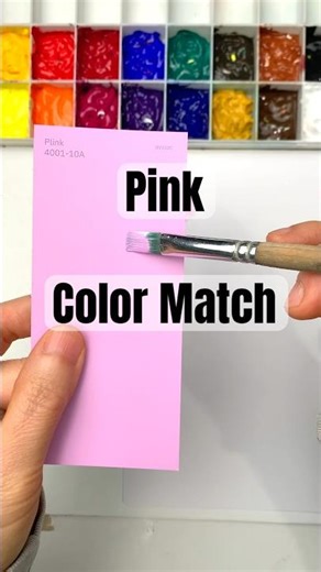 100% #Pink Color Match Challenge 😱 #shorts #colormixing #paint #art #Red #white #blue