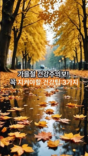 가을철 건강관리 중요한이유?#가을건강관리 #환절기건강 #비염관리#면역력관리 #가을피로 #생활건강 #작은습관큰변화 #건강루틴