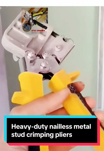 1pcs Heavy-Duty Nailless Metal Stud Crimper Pliers, Aluminum Alloy Ceiling Punching Pliers, Keel Pliers, Plaster Board & Interior Renovation - Non-Slip Grip, Durable Aluminum Construction#goodthing #foryou #tiktokshop #fyp