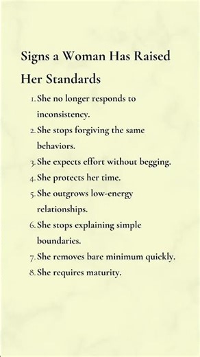 Signs a Woman Has Raised Her Standards | #HighValueWoman #growth
