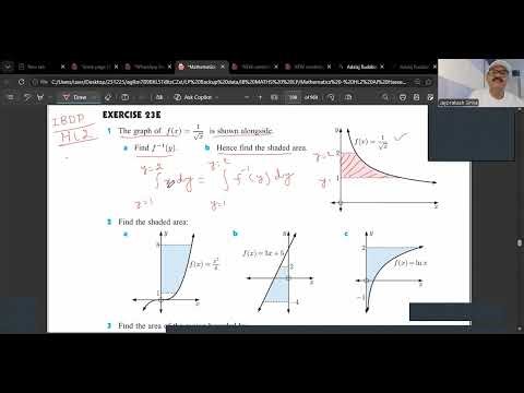 Find Area with the application of Definite Integral, IBDP, HL2,Haese