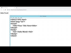 How to create HTML File in Notepad and Viewing in Google Chrome