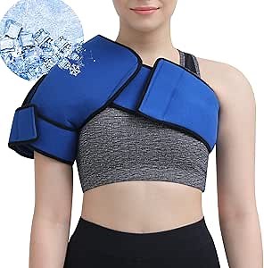 Reusable Shoulder Gel Ice Pack - Instant Pain Relief & Rotator Cuff Cold Therapy - 30 Minutes Coldness Shoulder Ice Pack Wrap for Surgery Injury Recovery, Frozen Shoulder, Tendonitis, Swelling