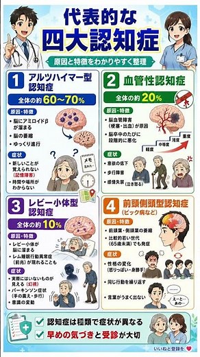 【【保存版】ただの物忘れじゃない？😱 知っておきたい「四大認知症」の特徴とサイン】