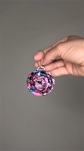 DIY ROSE Keychain from Monster Can Cute & Easy Bag Charm ! #rose #keychain #shorts #can #diy