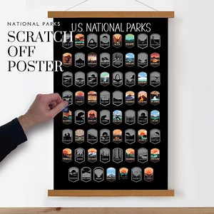 National Parks Bucket List, National Parks Christmas Gift, US National Park Travel Map, Scratch off Poster, Scratch off Map, Travel Gift - Etsy