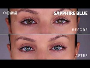 Sapphire Blue Contact Lenses | Before & After On Brown Eyes