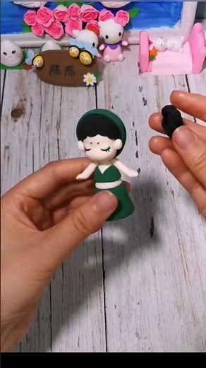 "Clay Magic! ✨ Watch Me Make 2 Cute Girl Dolls Step by Step!"