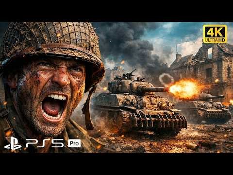 Operation Cobra BREAKOUT! 😱 Tank Assault in Marigny | COD WWII Campaign (4K 60FPS)