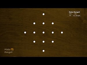 Easy Sikku kolam with 5x1 dots | Small Melika Muggu with 5 dots | Make Rangoli