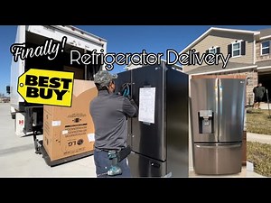 Refrigerator Delivery Best Buy Appliance | LG French Door Smart Wi Fi in Print Proof Black